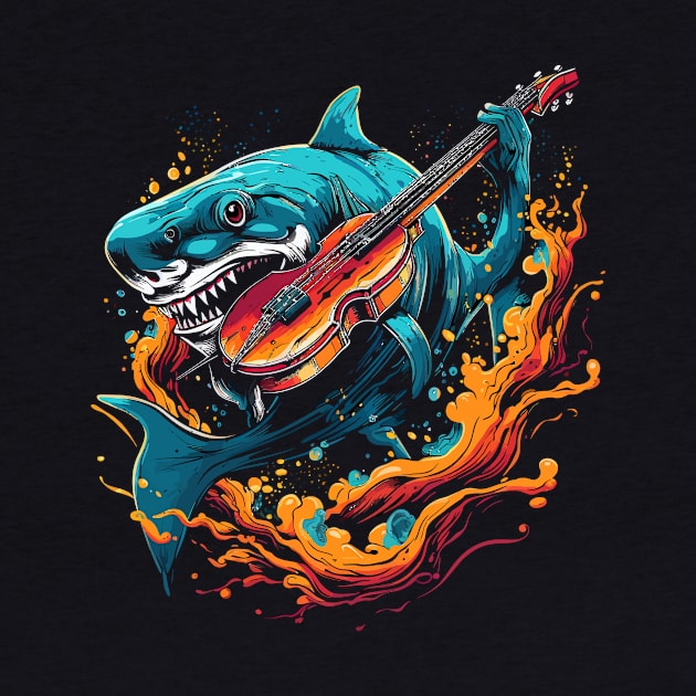 Shark Playing Violin by JH Mart